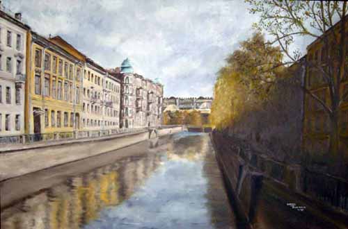 Leningrad canal, by George McManus